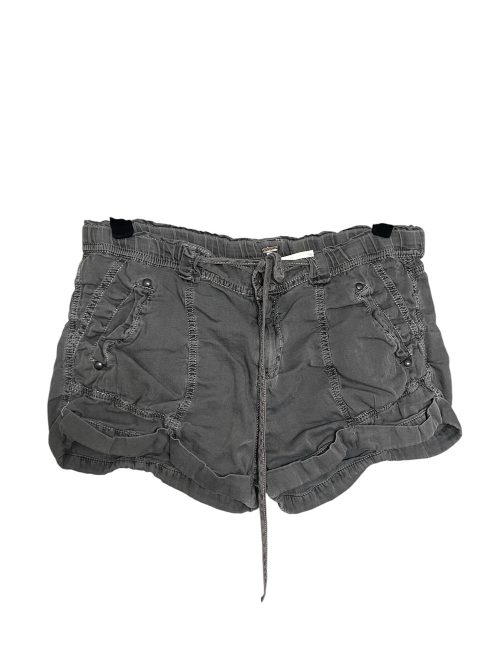 Free People Gray Washed Boho Shorts